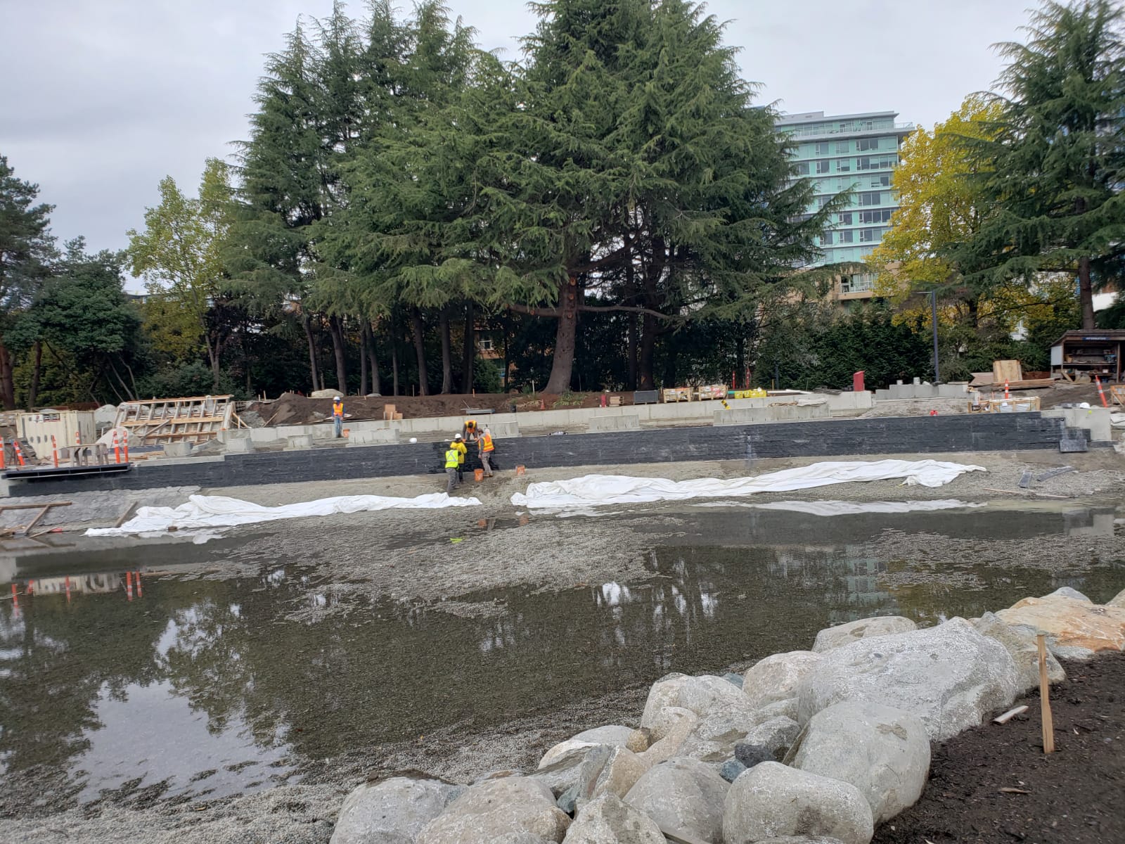 Shoreline Retaining Wall