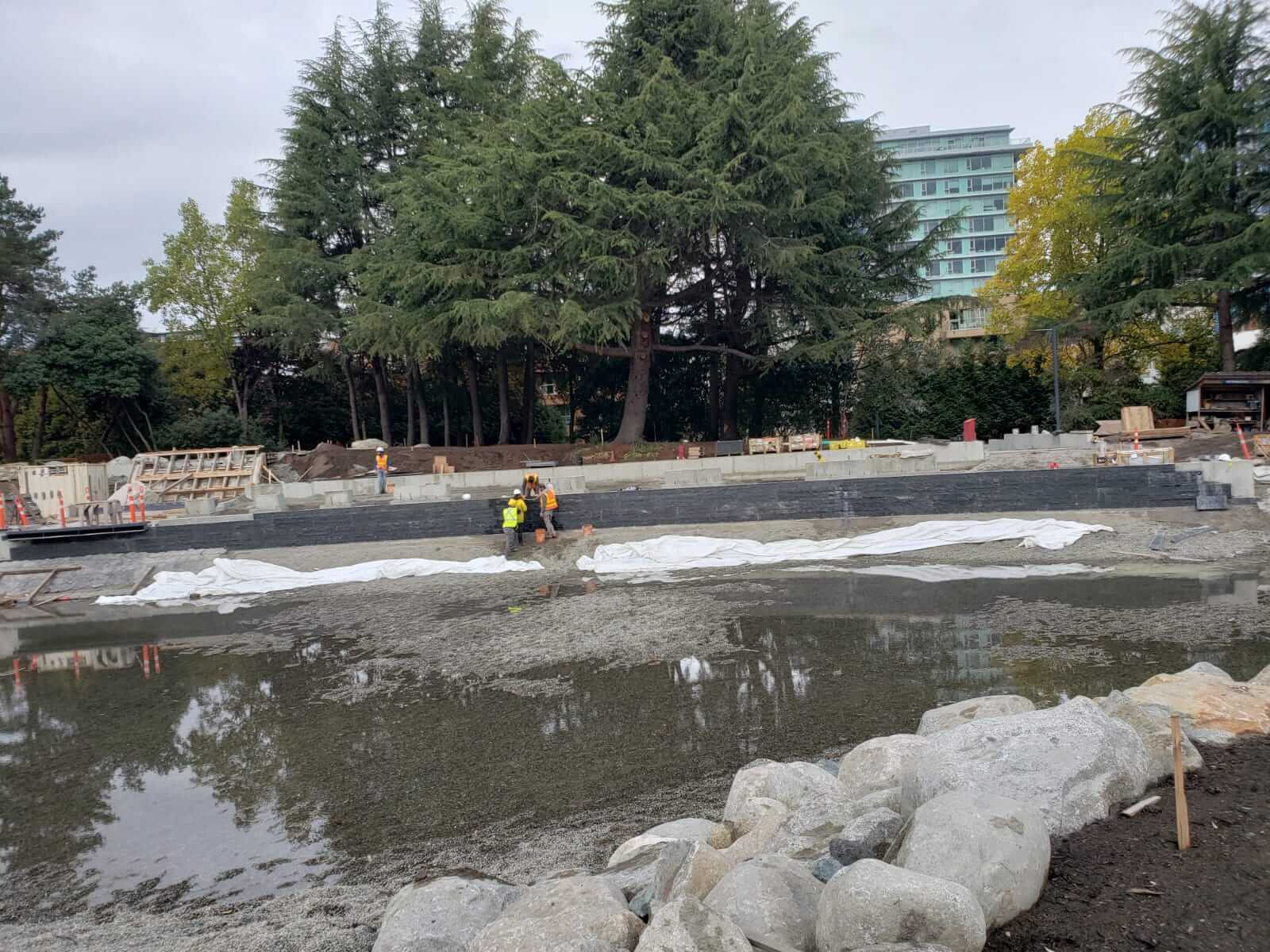 Shoreline Retaining Wall — Minoru Lakes, Richmond