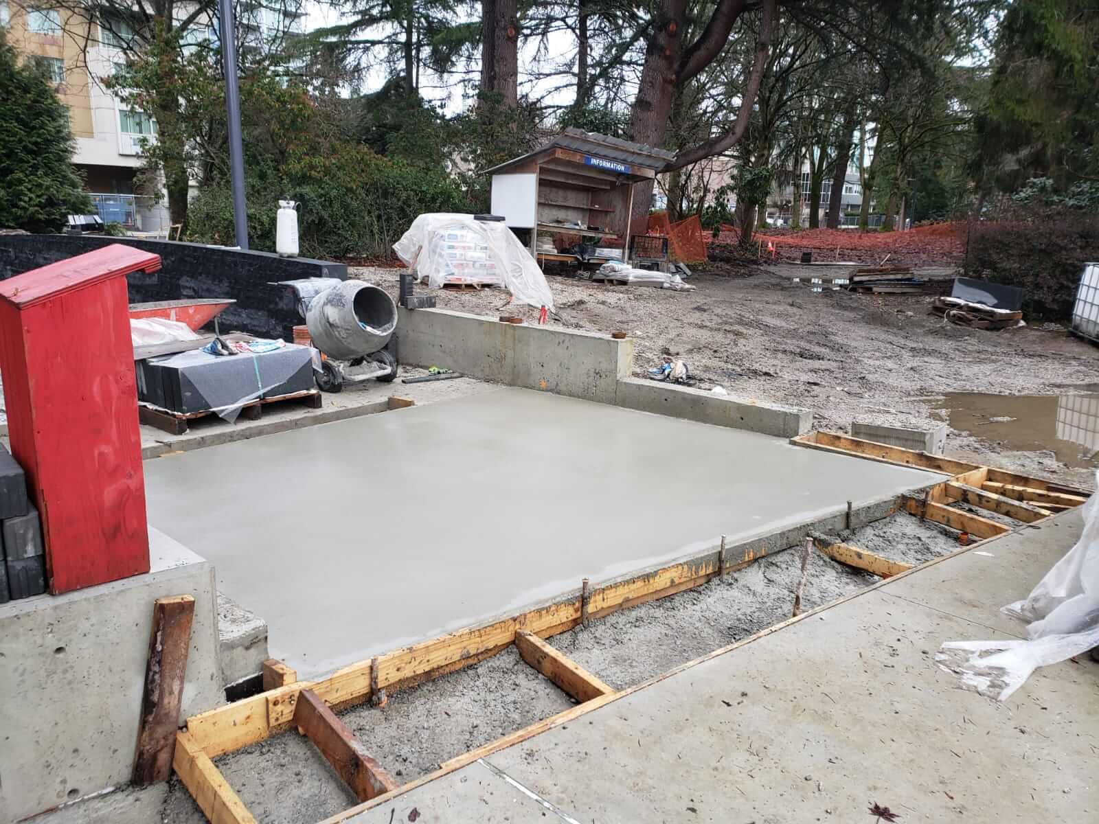 Formed Concrete Pad — Minoru Lakes, Richmond